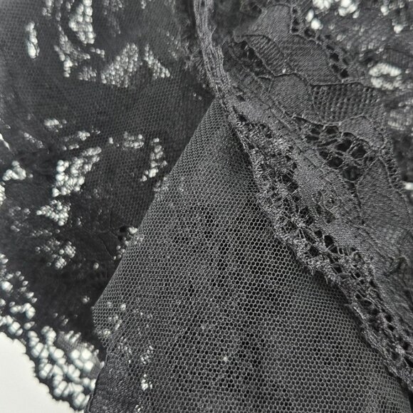 Killstar Gothic Dark Black Lace Bow Neck Wednesday Large - Picture 16 of 16
